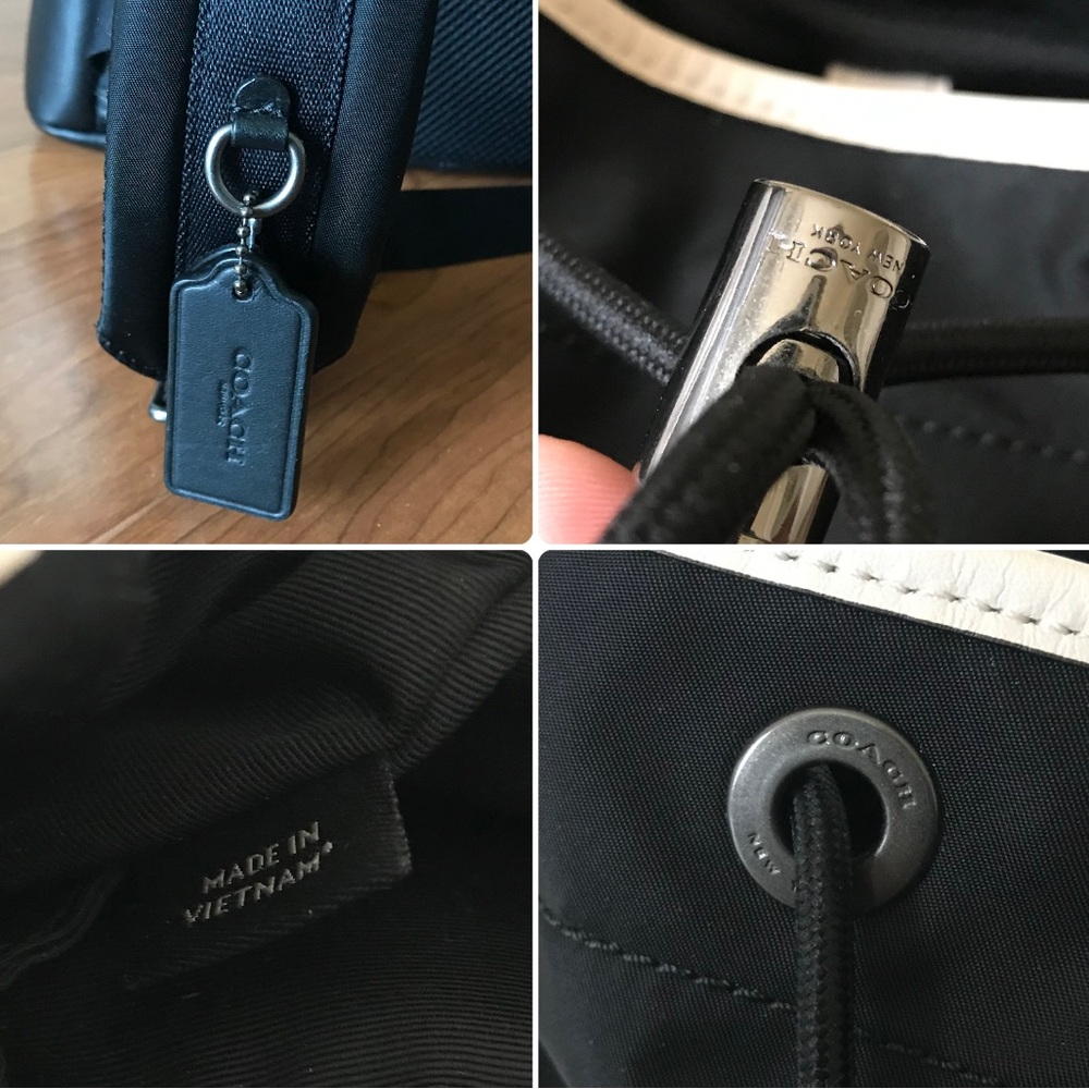 Coach Trek Leather Drawstring Multi Purpose Backpack - Picture 15 of 16